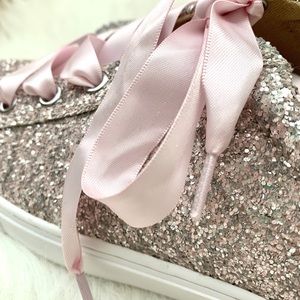 Betsey Johnson Blush Glitter Sparkle Shoes 8.5m